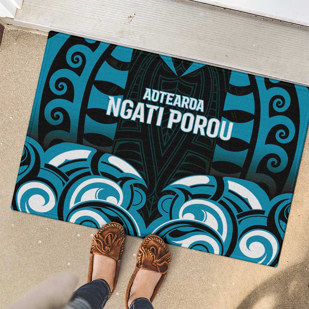 Aotearoa Ngati Porou Rubber Doormat Maori Pattern New Zealand DT05 - Polynesian Pride