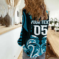 Custom Aotearoa Ngati Porou Women Casual Shirt Maori Pattern New Zealand DT05 - Polynesian Pride