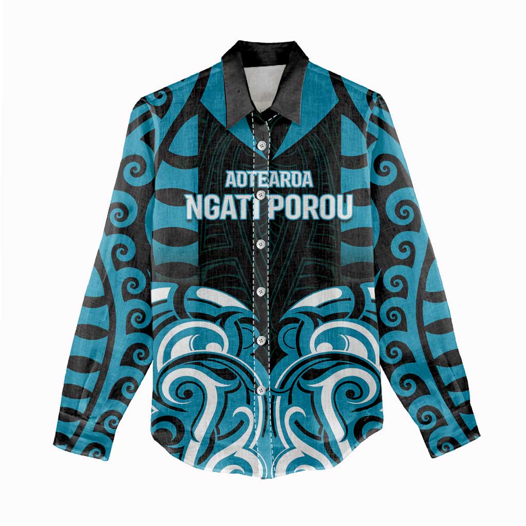 Custom Aotearoa Ngati Porou Women Casual Shirt Maori Pattern New Zealand DT05 - Polynesian Pride