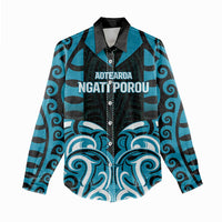 Custom Aotearoa Ngati Porou Women Casual Shirt Maori Pattern New Zealand DT05 - Polynesian Pride