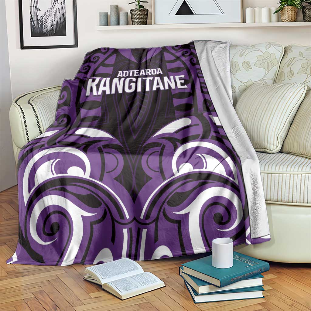 Aotearoa Rangitane Blanket Maori Pattern New Zealand DT05 Purple - Polynesian Pride