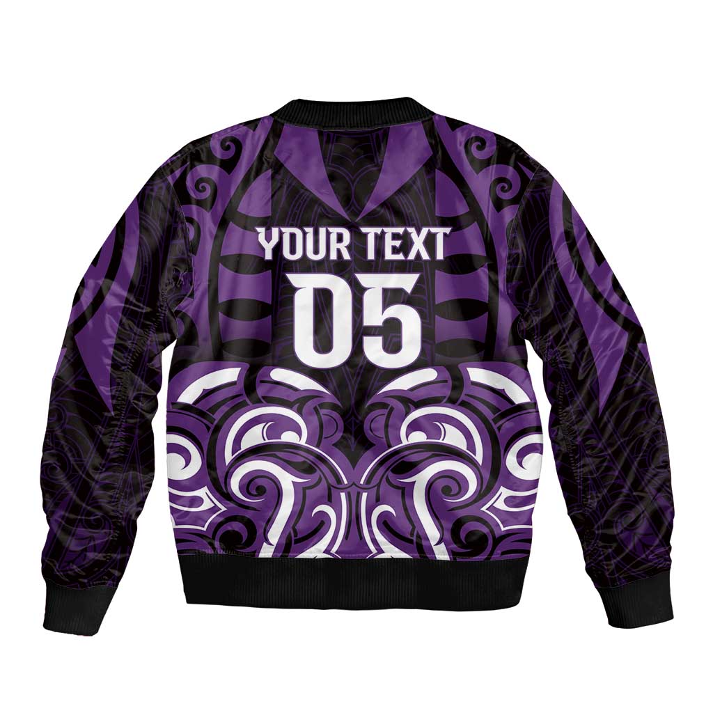 Custom Aotearoa Rangitane Bomber Jacket Maori Pattern New Zealand DT05 - Polynesian Pride