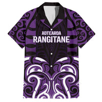 Custom Aotearoa Rangitane Family Matching Puletasi and Hawaiian Shirt Maori Pattern New Zealand - Polynesian Pride