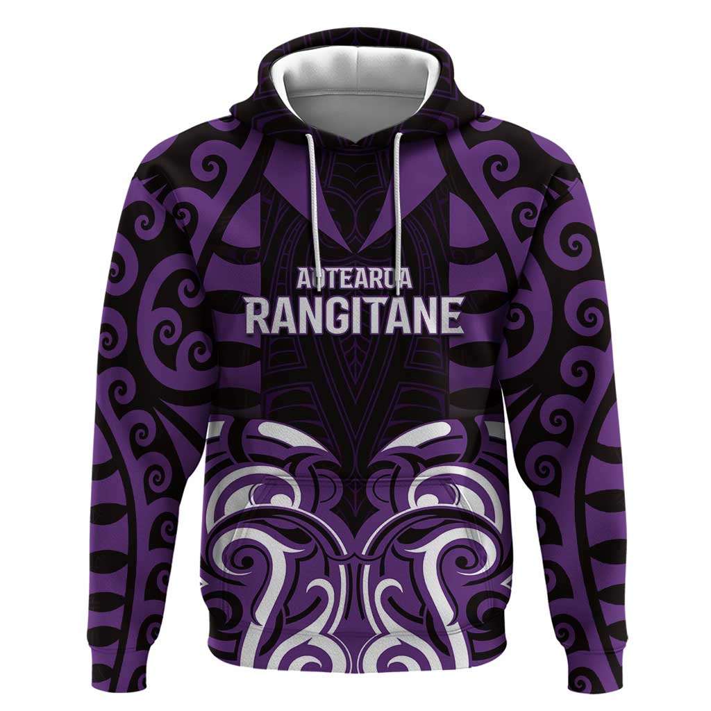 Custom Aotearoa Rangitane Hoodie Maori Pattern New Zealand - Polynesian Pride