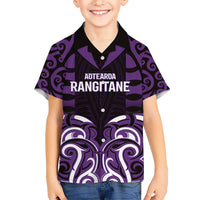 Custom Aotearoa Rangitane Kid Hawaiian Shirt Maori Pattern New Zealand - Polynesian Pride