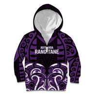 Custom Aotearoa Rangitane Kid Hoodie Maori Pattern New Zealand - Polynesian Pride