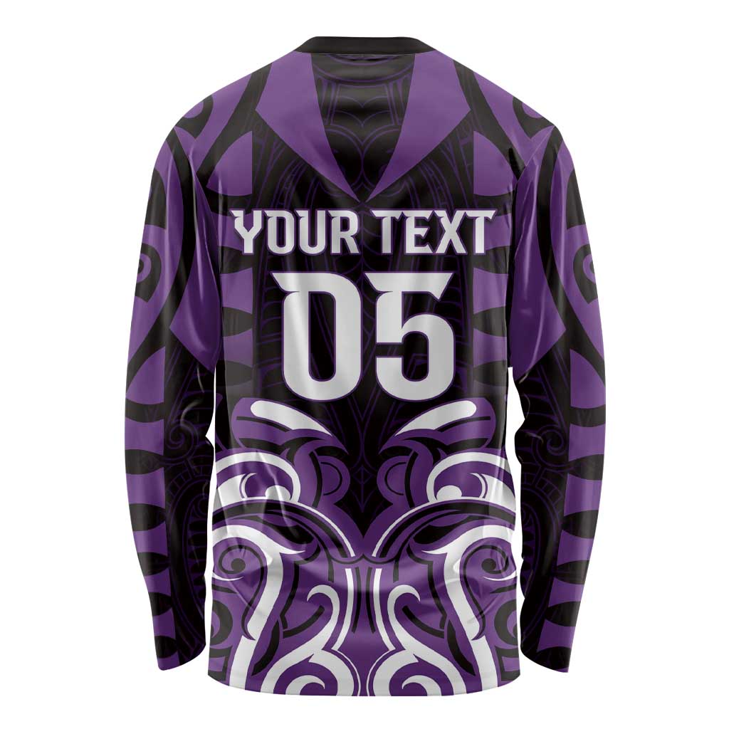 Custom Aotearoa Rangitane Long Sleeve Shirt Maori Pattern New Zealand - Polynesian Pride