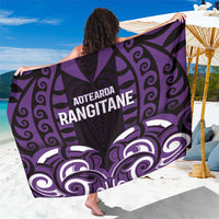 Aotearoa Rangitane Sarong Maori Pattern New Zealand DT05 One Size 44 x 66 inches Purple - Polynesian Pride