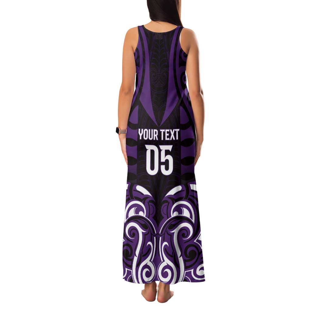 Custom Aotearoa Rangitane Tank Maxi Dress Maori Pattern New Zealand - Polynesian Pride