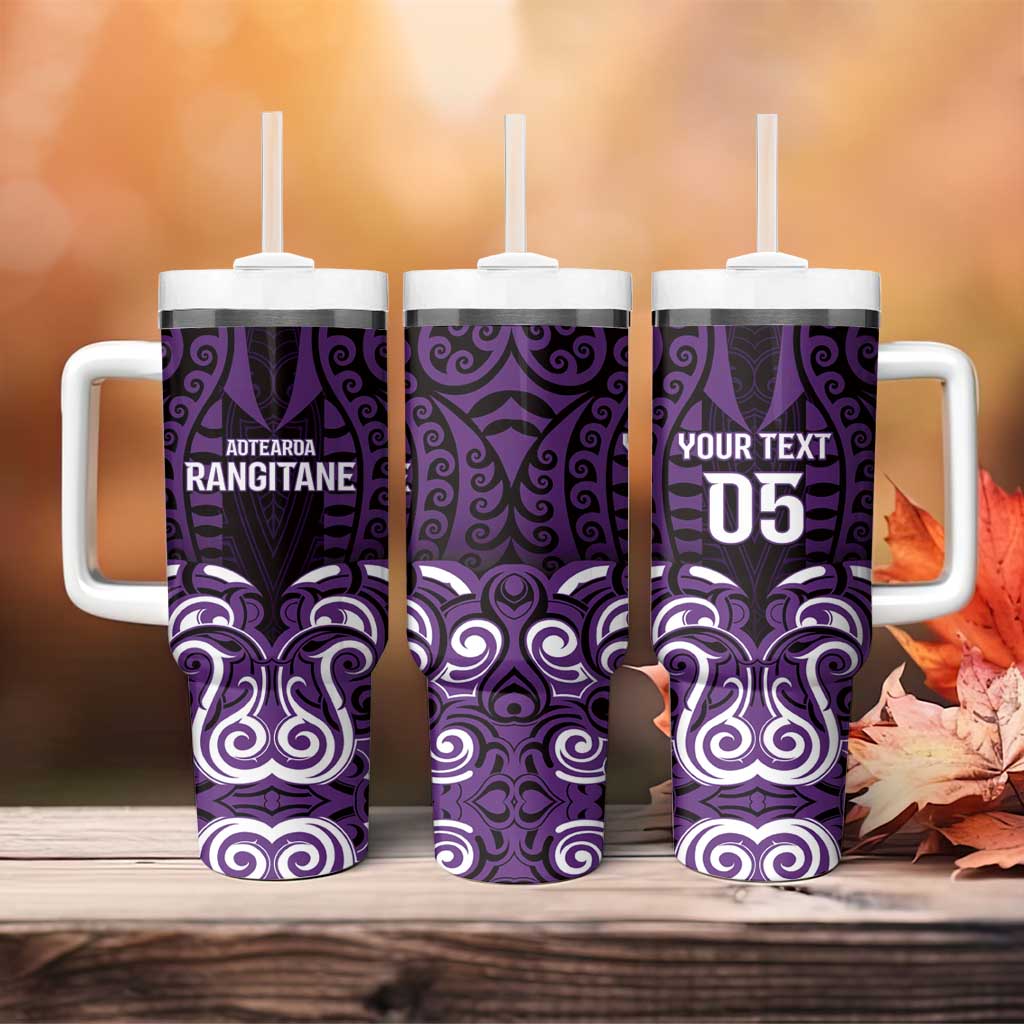 Custom Aotearoa Rangitane Tumbler With Handle Maori Pattern New Zealand DT05 - Polynesian Pride