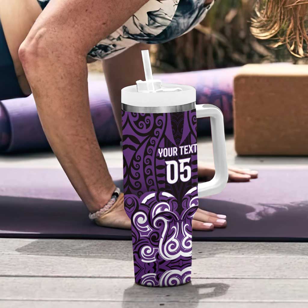 Custom Aotearoa Rangitane Tumbler With Handle Maori Pattern New Zealand DT05 - Polynesian Pride