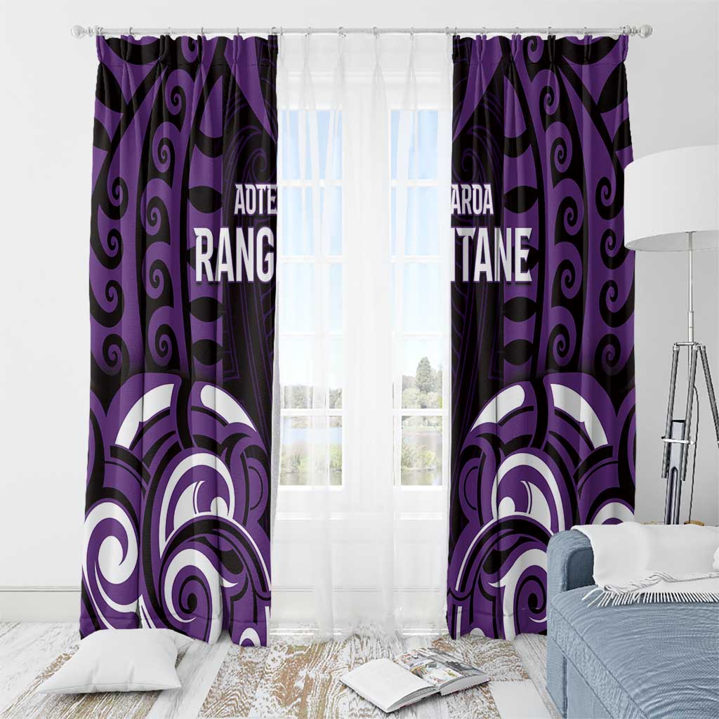 Aotearoa Rangitane Window Curtain Maori Pattern New Zealand DT05 - Polynesian Pride