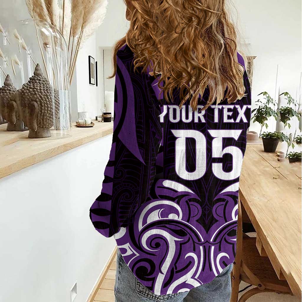 Custom Aotearoa Rangitane Women Casual Shirt Maori Pattern New Zealand DT05 - Polynesian Pride