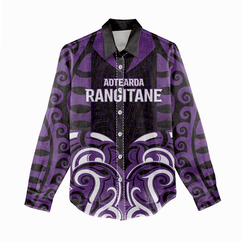 Custom Aotearoa Rangitane Women Casual Shirt Maori Pattern New Zealand DT05 - Polynesian Pride