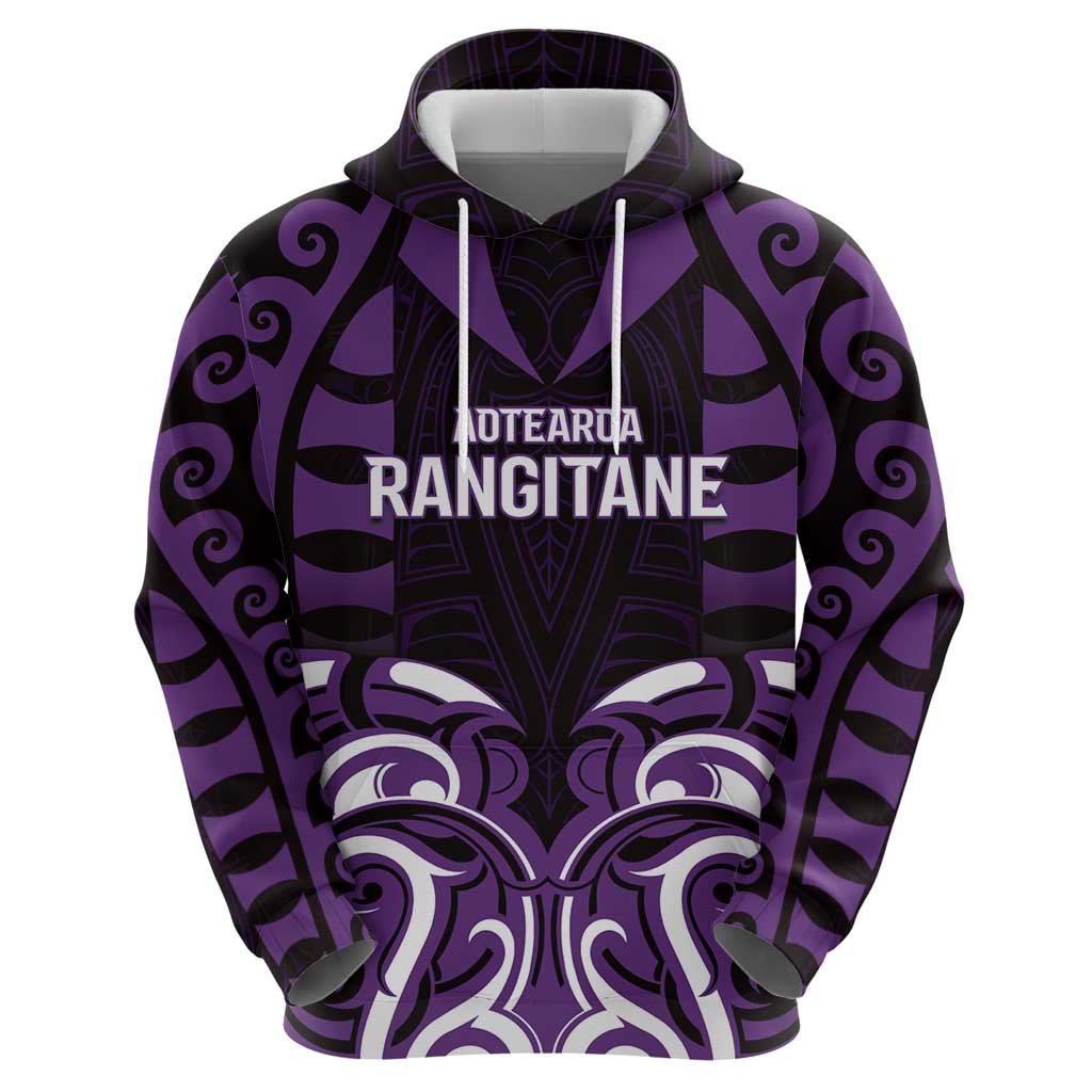 Custom Aotearoa Rangitane Zip Hoodie Maori Pattern New Zealand - Polynesian Pride