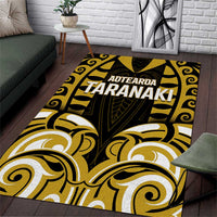 Aotearoa Taranaki Area Rug Maori Pattern New Zealand DT05 Yellow - Polynesian Pride