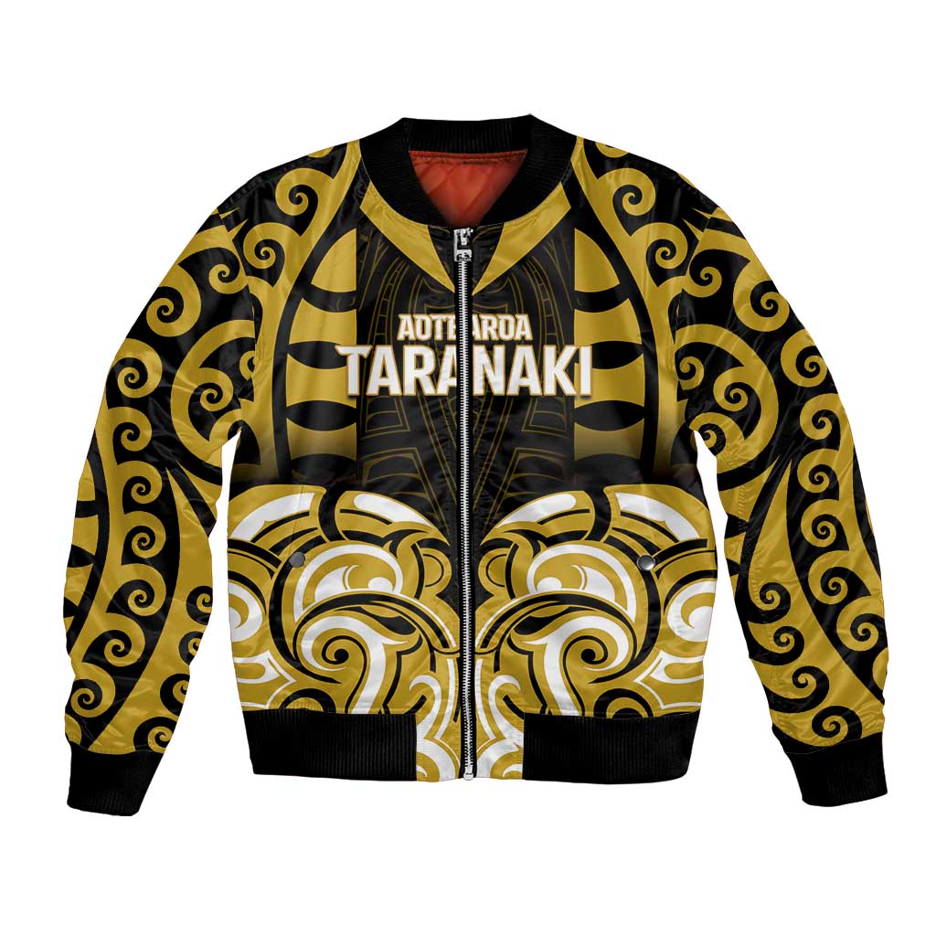 Custom Aotearoa Taranaki Bomber Jacket Maori Pattern New Zealand - Polynesian Pride