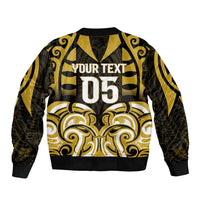 Custom Aotearoa Taranaki Bomber Jacket Maori Pattern New Zealand - Polynesian Pride