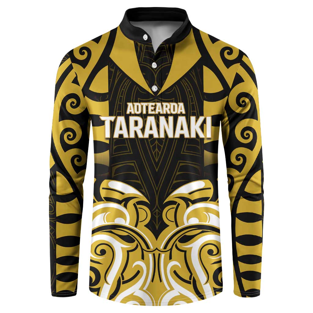Custom Aotearoa Taranaki Button Sweatshirt Maori Pattern New Zealand - Polynesian Pride