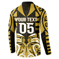 Custom Aotearoa Taranaki Button Sweatshirt Maori Pattern New Zealand - Polynesian Pride