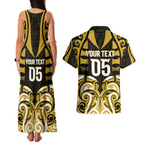Custom Aotearoa Taranaki Couples Matching Tank Maxi Dress and Hawaiian Shirt Maori Pattern New Zealand - Polynesian Pride
