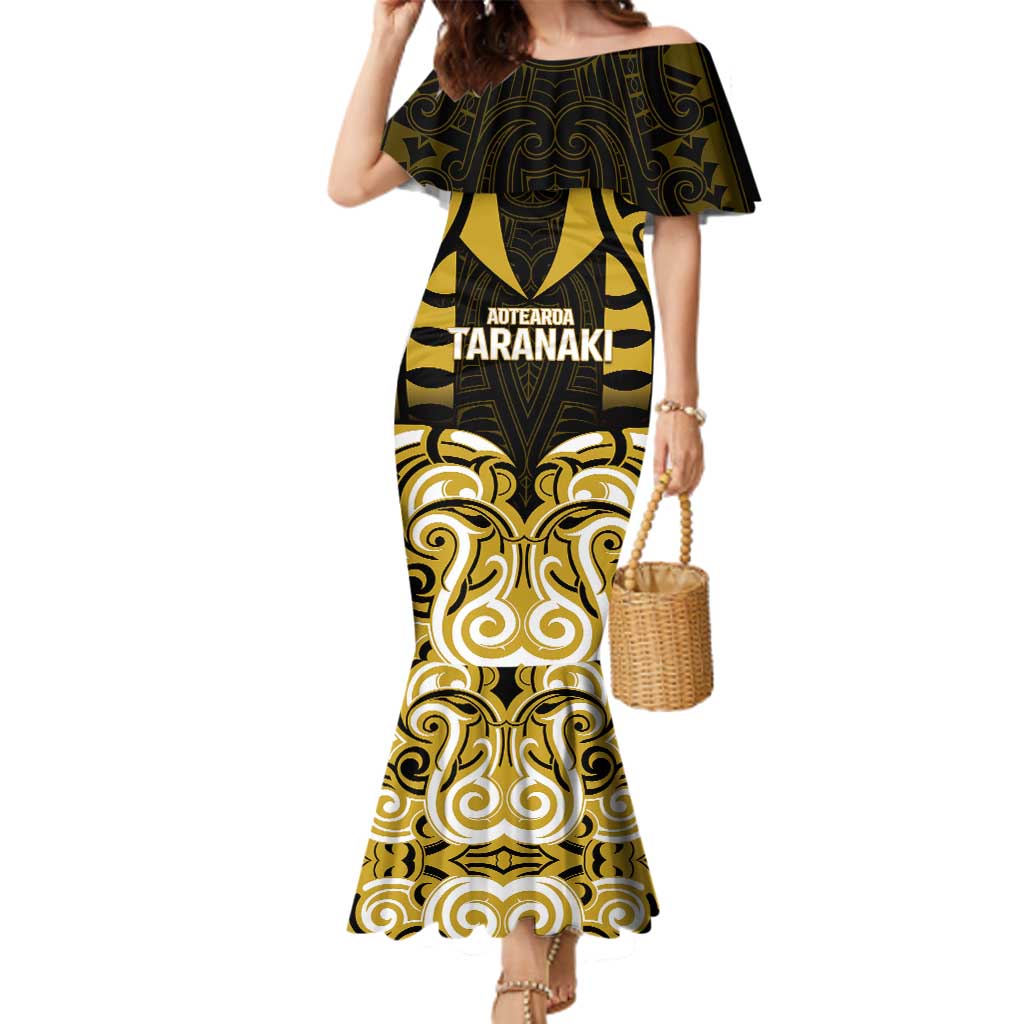 Custom Aotearoa Taranaki Family Matching Mermaid Dress and Hawaiian Shirt Maori Pattern New Zealand - Polynesian Pride