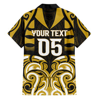 Custom Aotearoa Taranaki Family Matching Short Sleeve Bodycon Dress and Hawaiian Shirt Maori Pattern New Zealand - Polynesian Pride