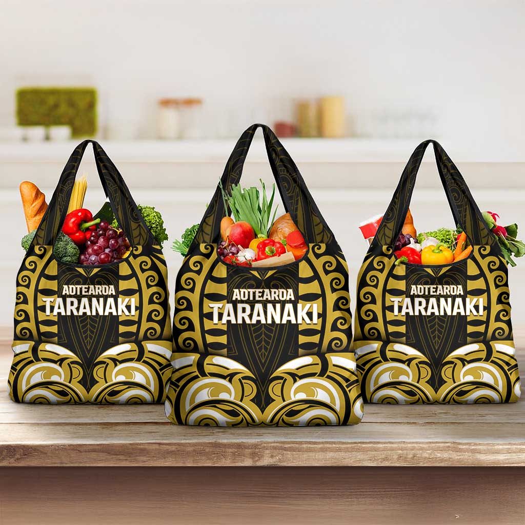 Aotearoa Taranaki Grocery Bag Maori Pattern New Zealand DT05 3-pack One Size Yellow - Polynesian Pride