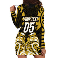 Custom Aotearoa Taranaki Hoodie Dress Maori Pattern New Zealand DT05 - Polynesian Pride