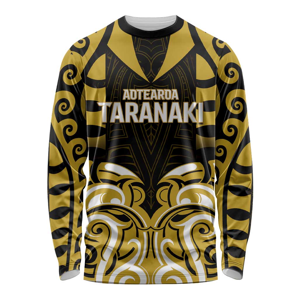 Custom Aotearoa Taranaki Long Sleeve Shirt Maori Pattern New Zealand - Polynesian Pride