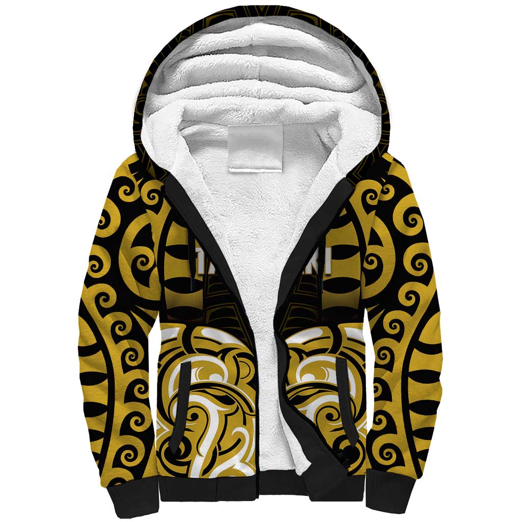 Custom Aotearoa Taranaki Sherpa Hoodie Maori Pattern New Zealand - Polynesian Pride