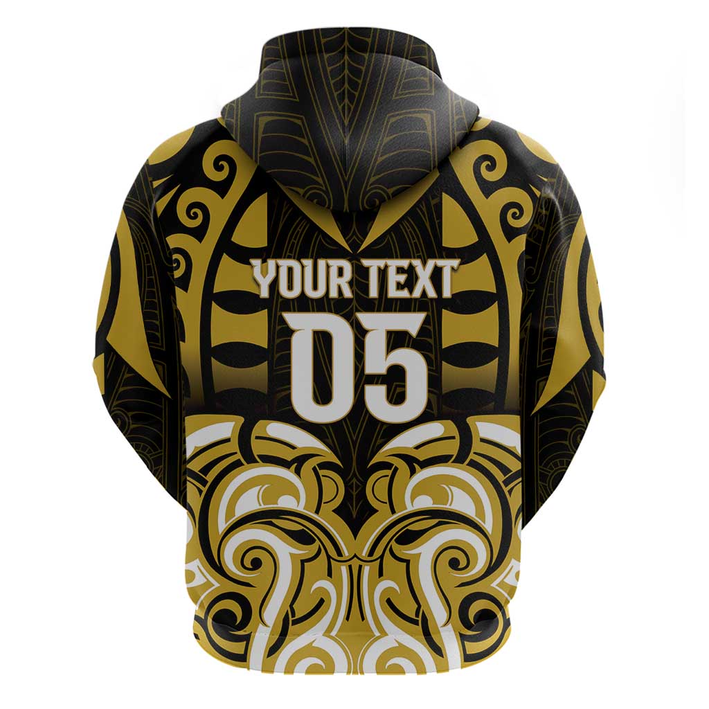 Custom Aotearoa Taranaki Zip Hoodie Maori Pattern New Zealand DT05 - Polynesian Pride