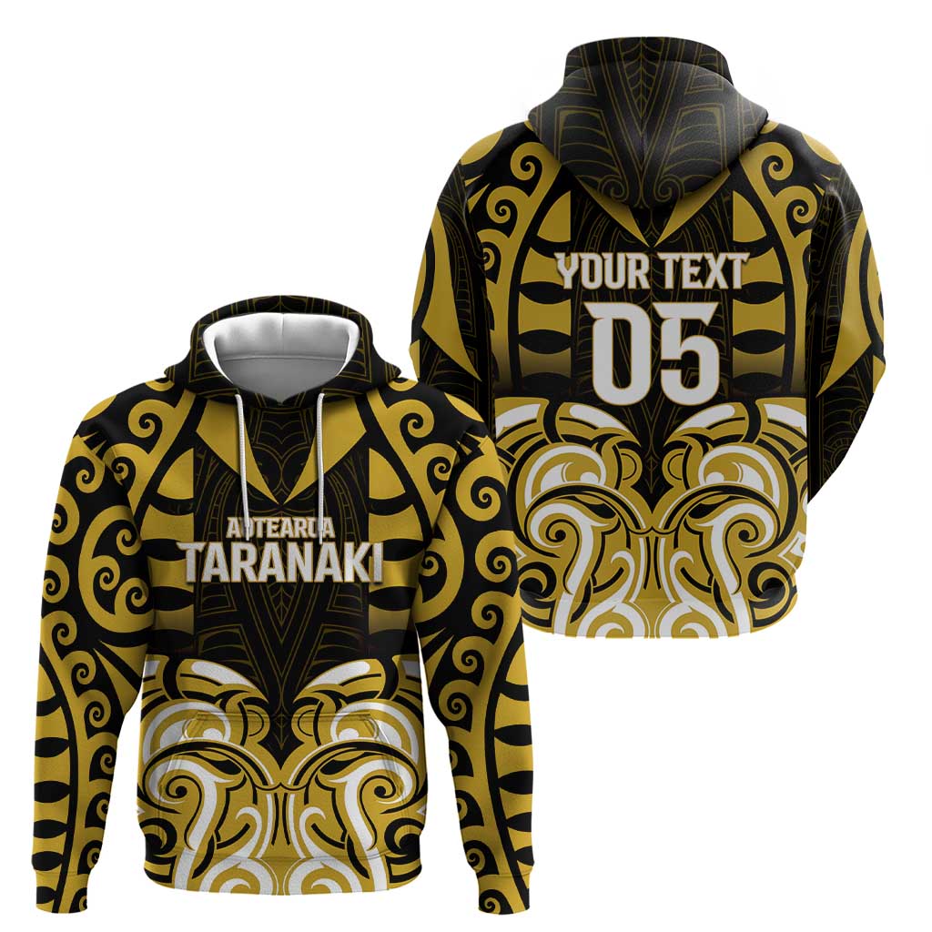 Custom Aotearoa Taranaki Zip Hoodie Maori Pattern New Zealand DT05 - Polynesian Pride