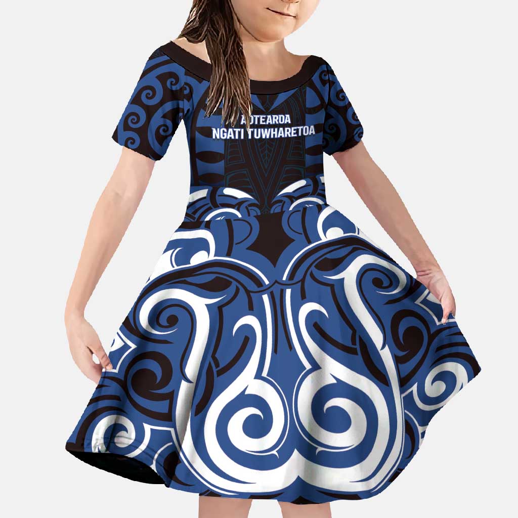 Custom Aotearoa Ngati Tuwharetoa Family Matching Long Sleeve Bodycon Dress and Hawaiian Shirt Maori Pattern New Zealand - Polynesian Pride