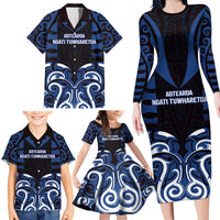 Custom Aotearoa Ngati Tuwharetoa Family Matching Long Sleeve Bodycon Dress and Hawaiian Shirt Maori Pattern New Zealand - Polynesian Pride