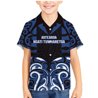 Custom Aotearoa Ngati Tuwharetoa Family Matching Mermaid Dress and Hawaiian Shirt Maori Pattern New Zealand - Polynesian Pride