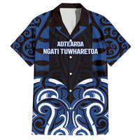 Custom Aotearoa Ngati Tuwharetoa Family Matching Off Shoulder Maxi Dress and Hawaiian Shirt Maori Pattern New Zealand - Polynesian Pride