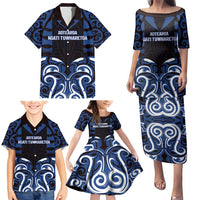 Custom Aotearoa Ngati Tuwharetoa Family Matching Puletasi and Hawaiian Shirt Maori Pattern New Zealand - Polynesian Pride