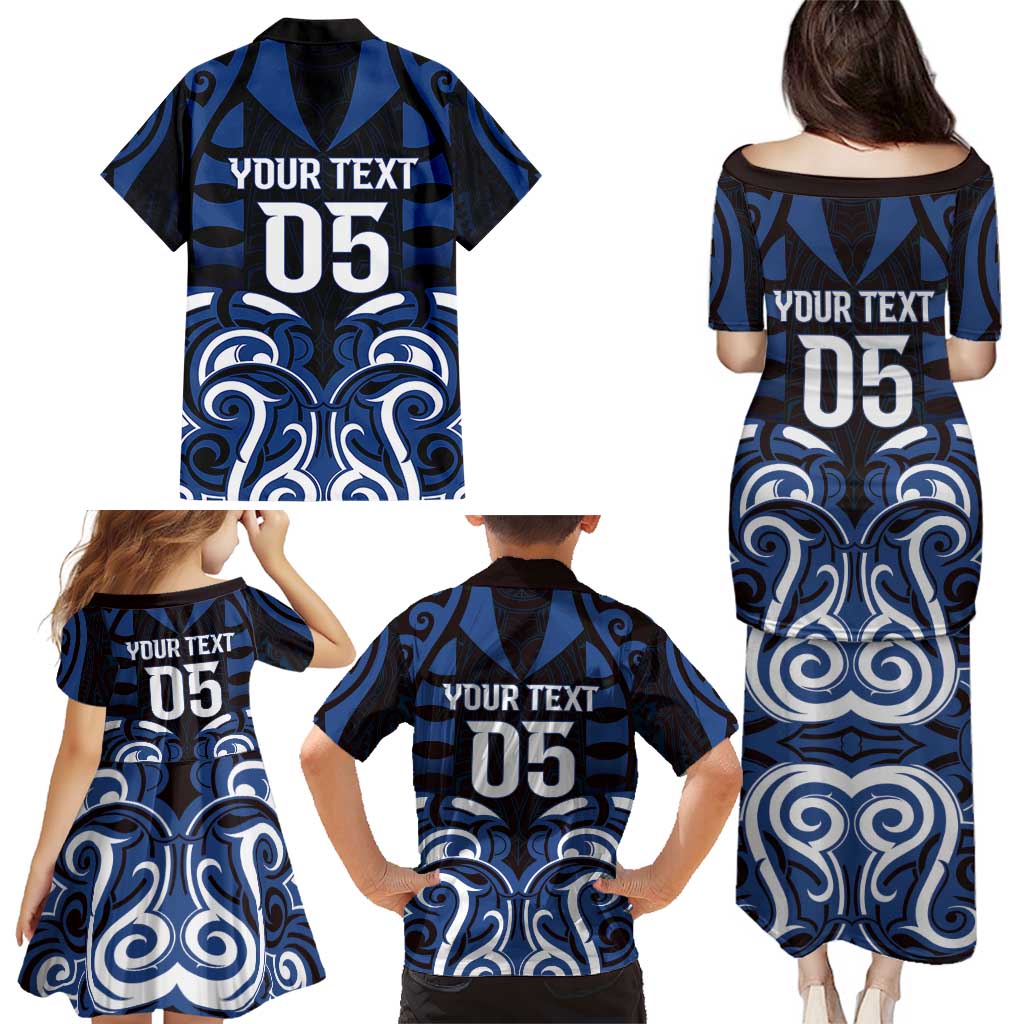 Custom Aotearoa Ngati Tuwharetoa Family Matching Puletasi and Hawaiian Shirt Maori Pattern New Zealand - Polynesian Pride