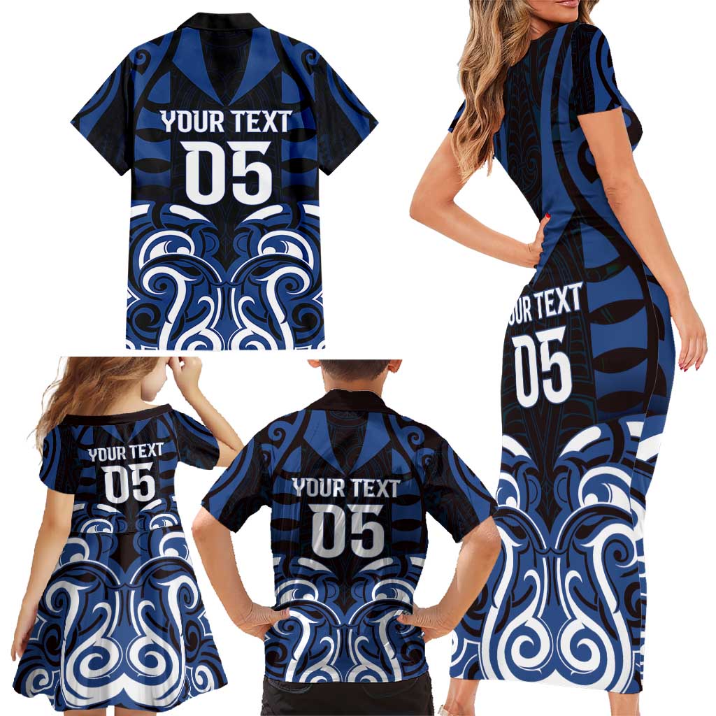Custom Aotearoa Ngati Tuwharetoa Family Matching Short Sleeve Bodycon Dress and Hawaiian Shirt Maori Pattern New Zealand - Polynesian Pride