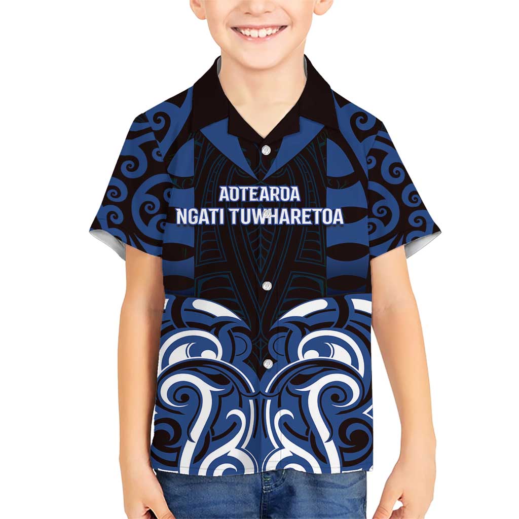 Custom Aotearoa Ngati Tuwharetoa Family Matching Short Sleeve Bodycon Dress and Hawaiian Shirt Maori Pattern New Zealand - Polynesian Pride