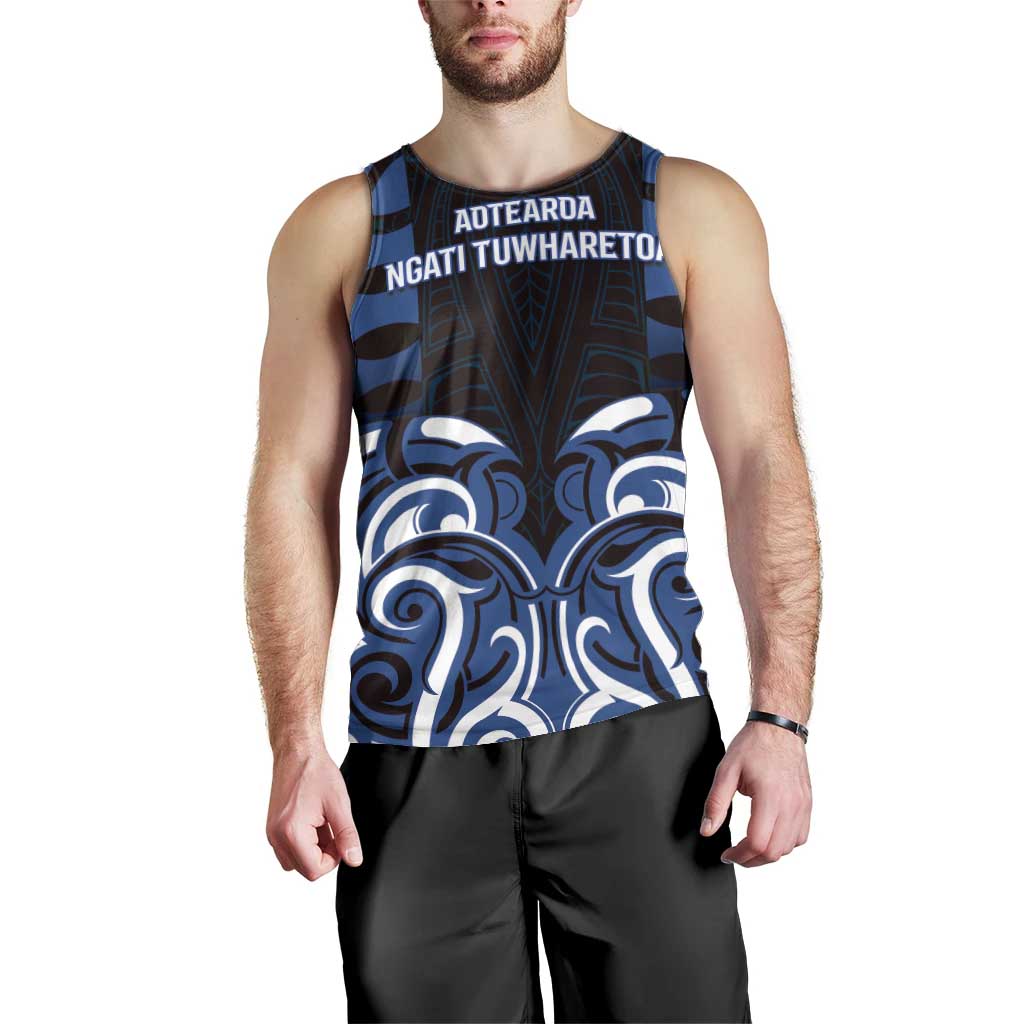 Custom Aotearoa Ngati Tuwharetoa Men Tank Top Maori Pattern New Zealand - Polynesian Pride