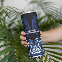 Custom Aotearoa Ngati Tuwharetoa Skinny Tumbler Maori Pattern New Zealand DT05 - Polynesian Pride