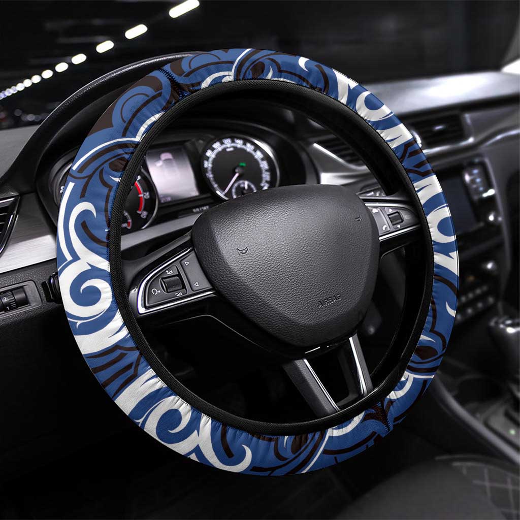 Aotearoa Ngati Tuwharetoa Steering Wheel Cover Maori Pattern New Zealand - Polynesian Pride