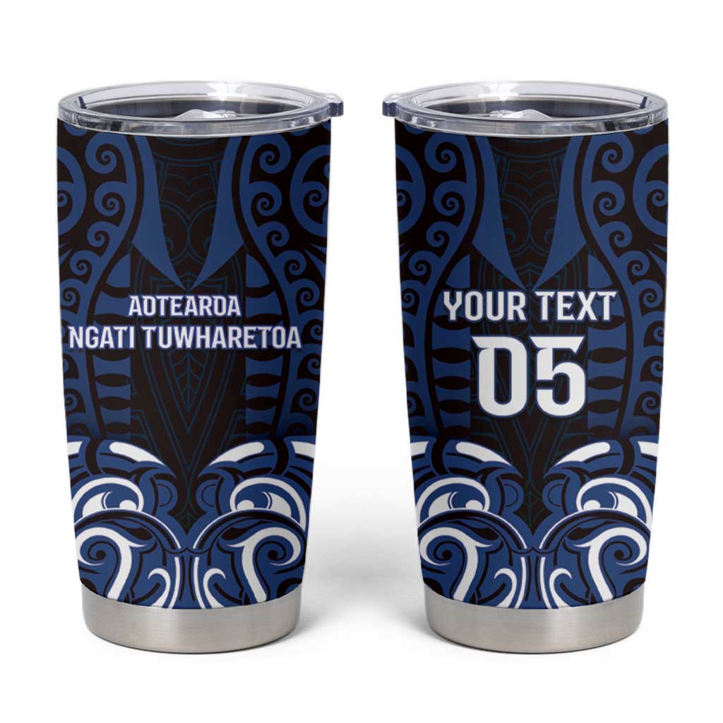 Custom Aotearoa Ngati Tuwharetoa Tumbler Cup Maori Pattern New Zealand - Polynesian Pride