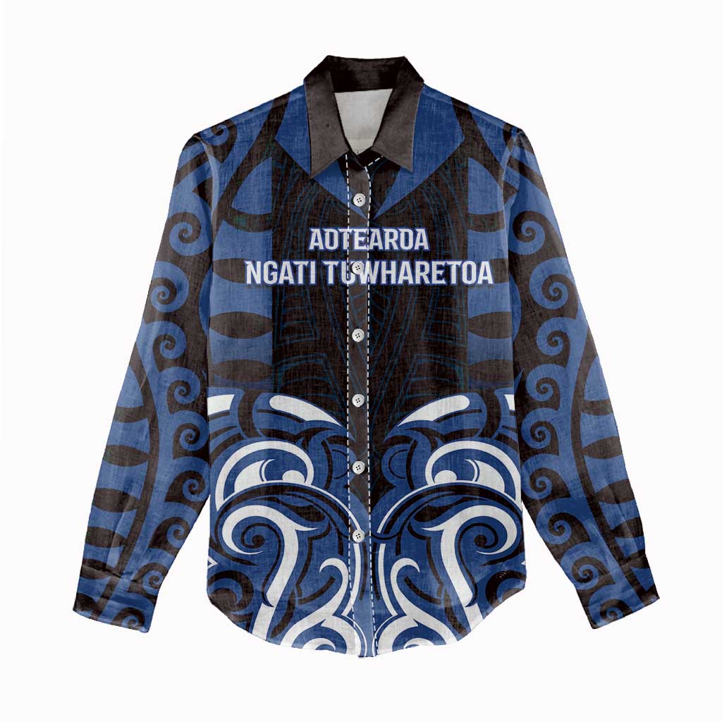 Custom Aotearoa Ngati Tuwharetoa Women Casual Shirt Maori Pattern New Zealand DT05 - Polynesian Pride