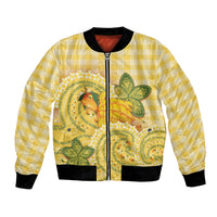 Hawaii Palaka Bomber Jacket Cute Ripe Mango Turtle On The Waves