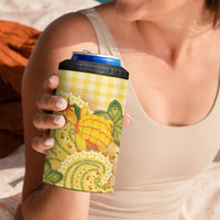 Hawaii Palaka 4 in 1 Can Cooler Tumbler Cute Ripe Mango Turtle On The Waves