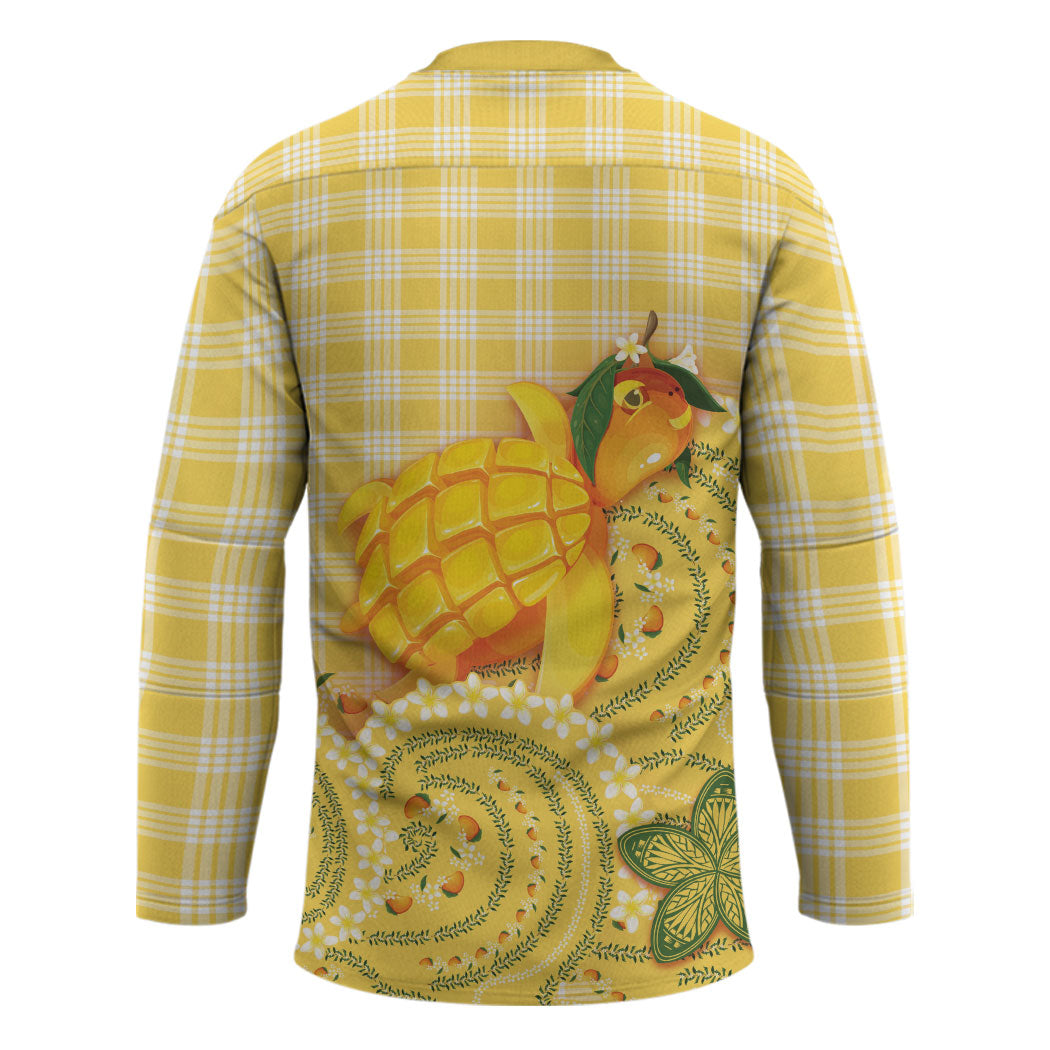 Hawaii Palaka Hockey Jersey Cute Ripe Mango Turtle On The Waves