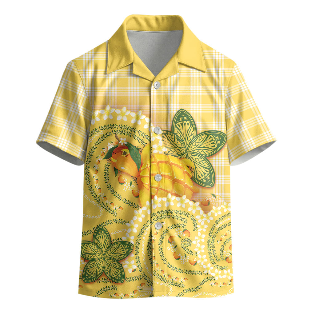 Hawaii Palaka Kid Hawaiian Shirt Cute Ripe Mango Turtle On The Waves